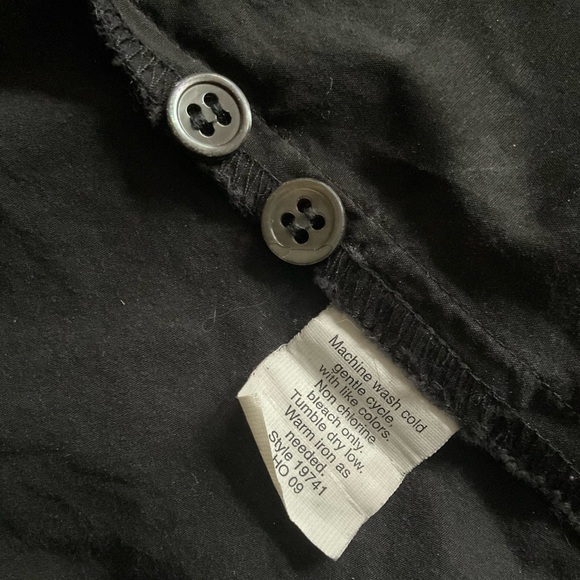 J. Crew Button Down Shirt with Ruffled V-Neck, EUC - Picture 3 of 3